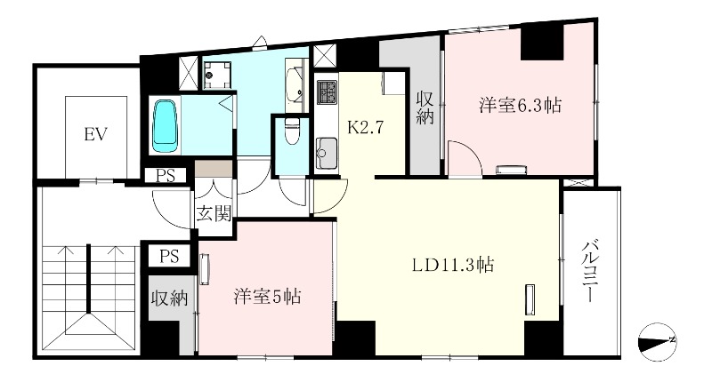 501号室 の間取り図