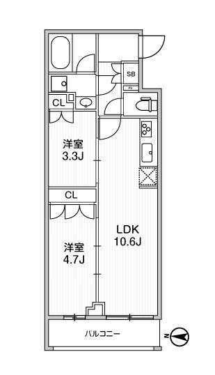 301号室 の間取り図