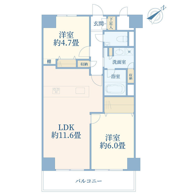 602号室 の間取り図