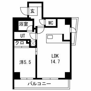 510号室 の間取り図
