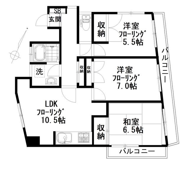 401号室 の間取り図