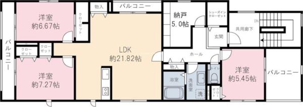 301号室 の間取り図