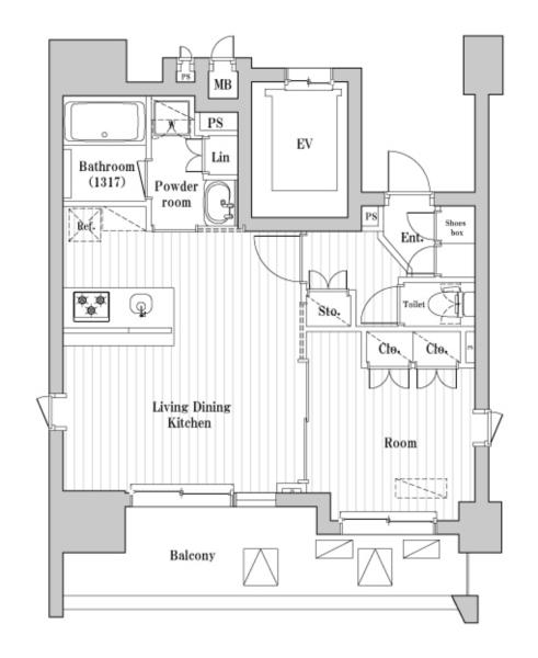 1403号室 の間取り図