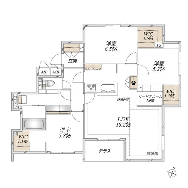 101号室 の間取り図