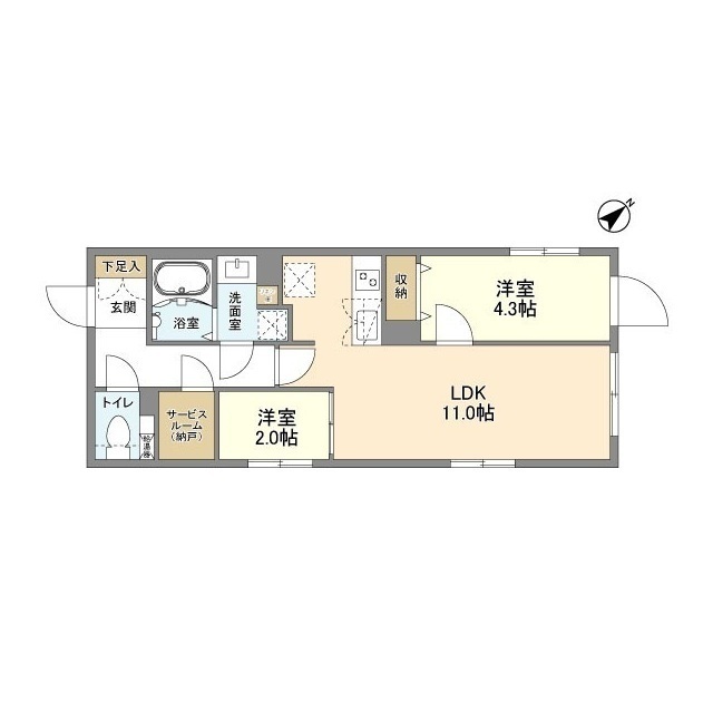 401号室 の間取り図