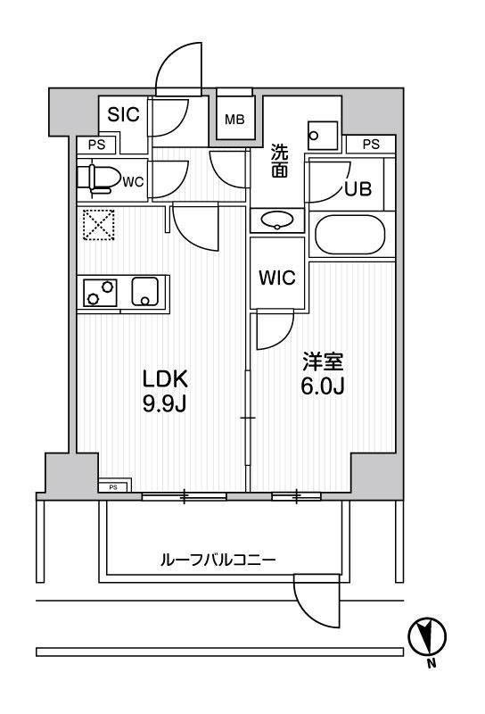 506号室 の間取り図