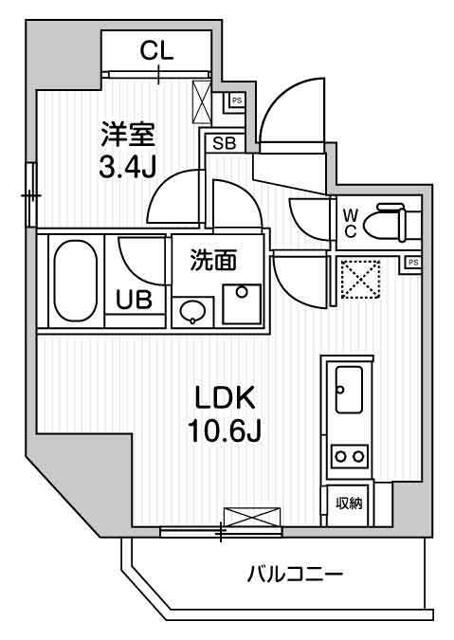 1201号室 の間取り図