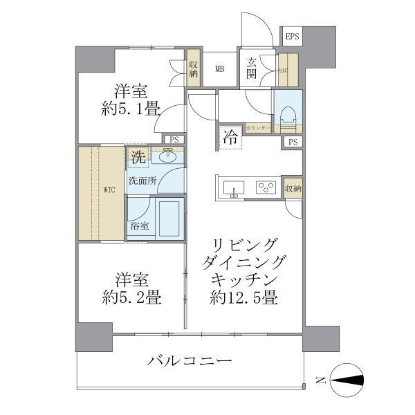1102号室 の間取り図