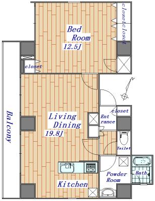1302号 の間取り図