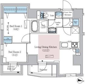 304号室 の間取り図