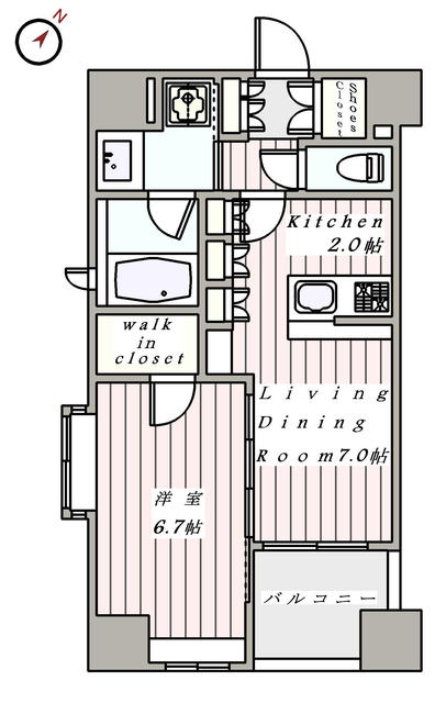 901号室 の間取り図