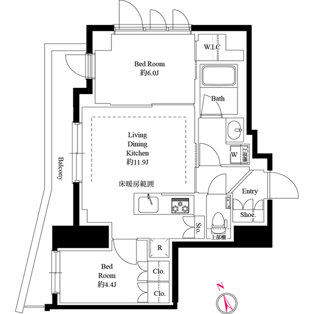 0303号室 の間取り図
