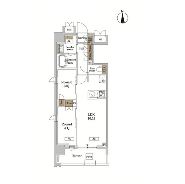 508号室 の間取り図