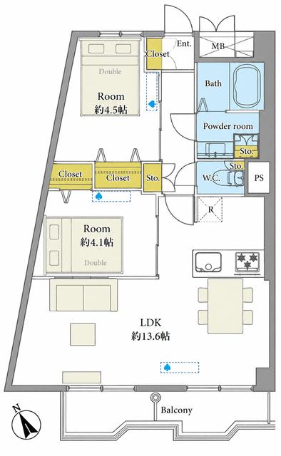 439号室 の間取り図