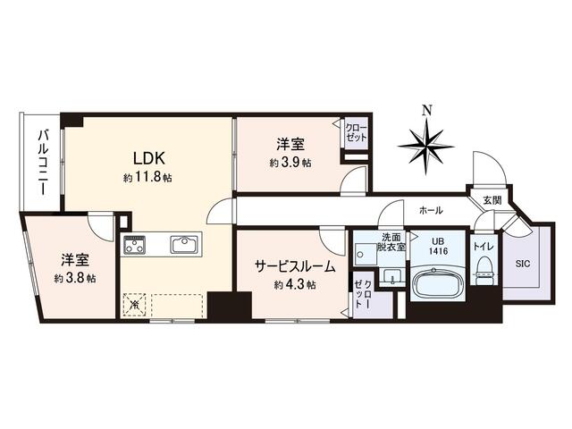 101号室 の間取り図