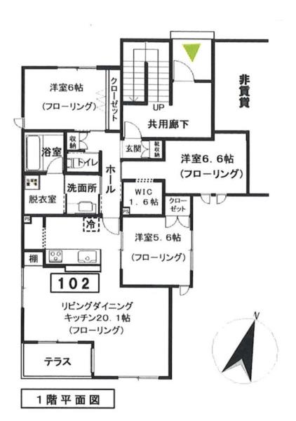 102号室 の間取り図