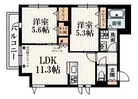 201号室 の間取り図
