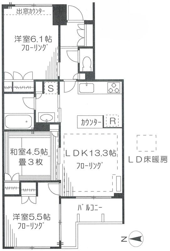 402号室 の間取り図
