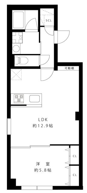 401号室 の間取り図