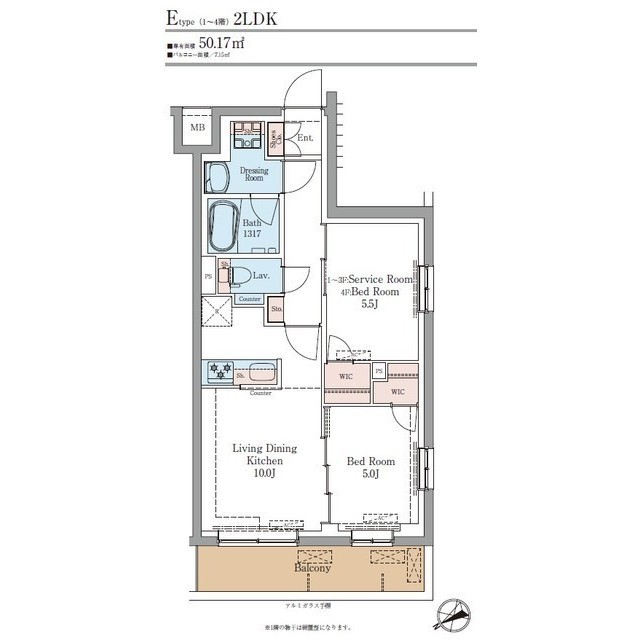 3301号室 の間取り図