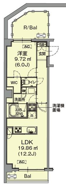601号室 の間取り図