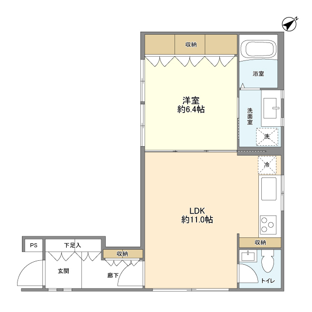 B号室 の間取り図