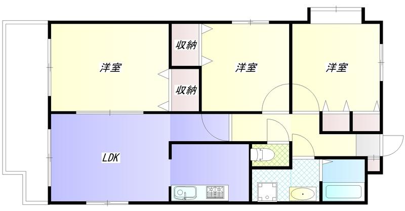 204号室 の間取り図