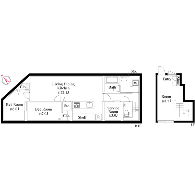 0101号室 の間取り図