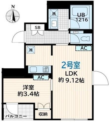 2号室 の間取り図