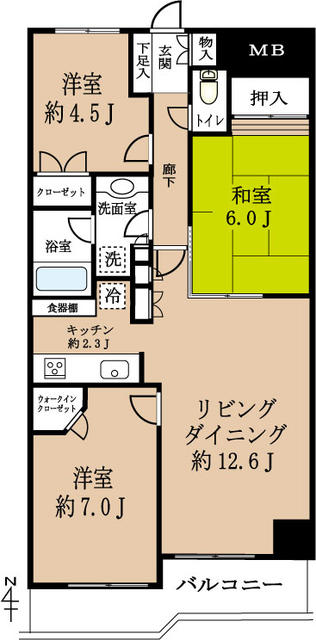 3LDK の間取り図