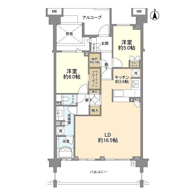 410号室 の間取り図
