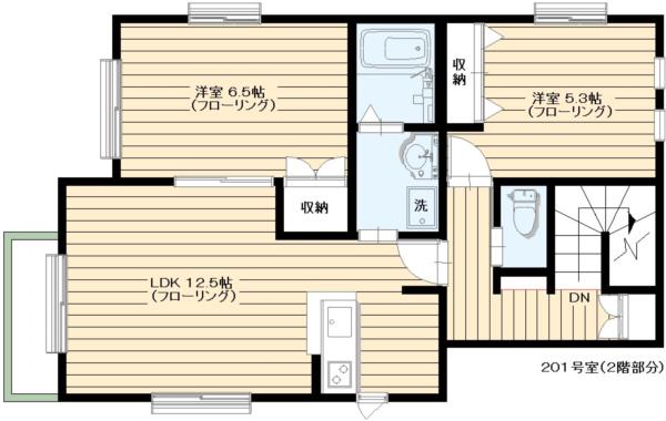 201号室 の間取り図