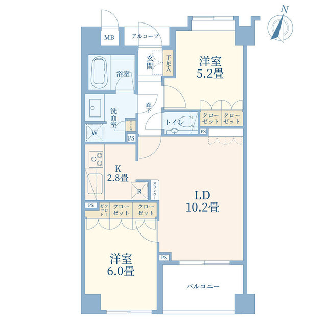 203号室 の間取り図