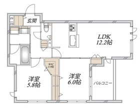 202号室 の間取り図