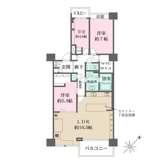 305号室 の間取り図