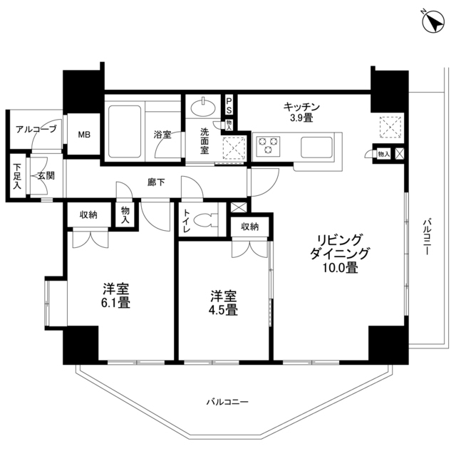 701号室 の間取り図