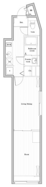 304号室 の間取り図