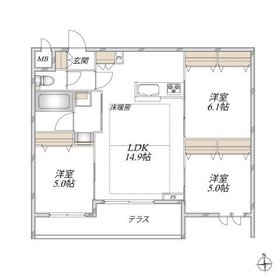 102号室 の間取り図