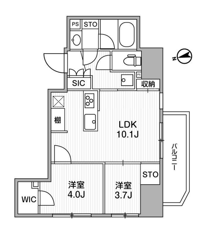 1103号室 の間取り図
