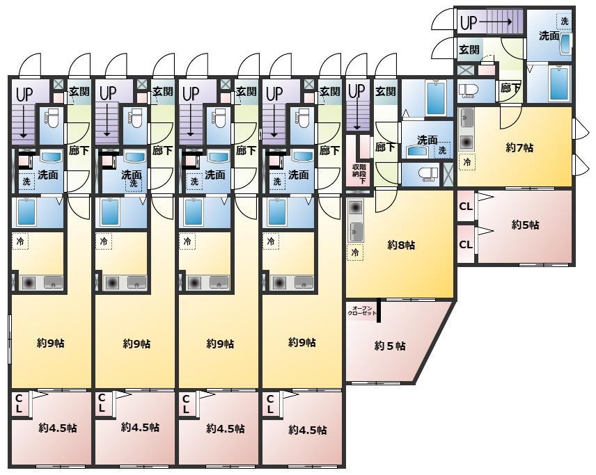 2F 2LDK の間取り図