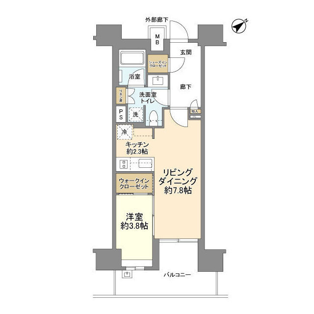1002号室 の間取り図