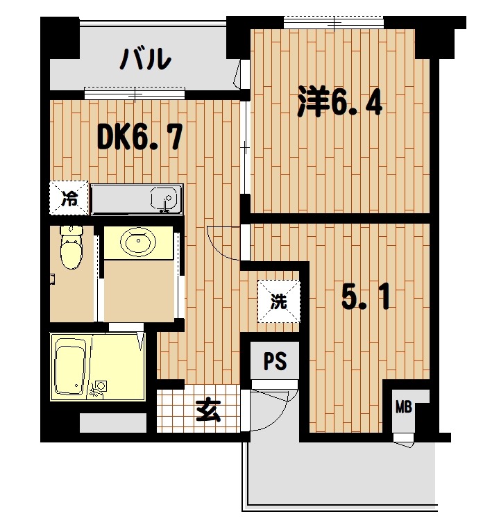 402号室 の間取り図