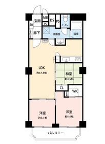 302号室 の間取り図