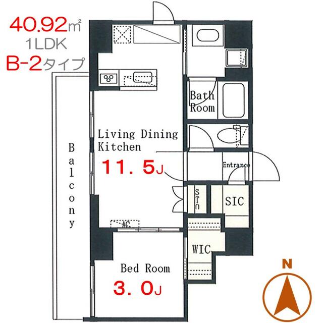 1101号室 の間取り図