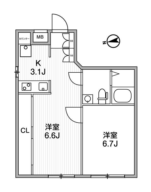 501号室 の間取り図