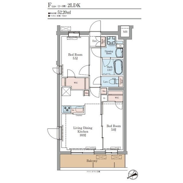 301号室 の間取り図