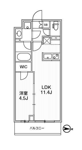 311号室 の間取り図