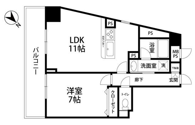 501号 の間取り図