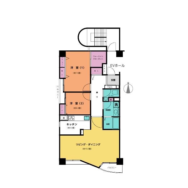 701号室 の間取り図