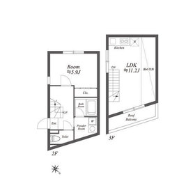 0207号室 の間取り図